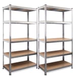 T-Lovendo Estantería Metálica de Acero Galvanizado 180x90x40cm por 30,99€