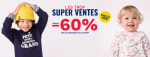 -60% sur une sélection de prêt‑à‑porter chez Petit Bateau