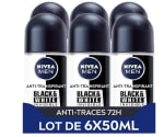 Déodorant NIVEA MEN Bille Black & White Invisible (6 x 50ml) à 8,69€