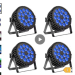 U'King 4 stuks 200 W LED party verlichting voor € 123,69 dmv code bij Aliexpress