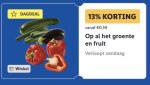 13% korting op alle groente & fruit bij Lidl