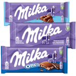 Milka chocolade (87-100 g) voor €1 bij PLUS