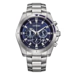 Citizen Men's Blue Chronograph Dial Stainless Steel Bracelet Watch