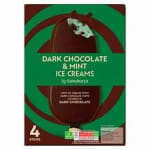 Sainsbury's Milk Chocolate & Mint Ice Creams 3 Pack for £1.19