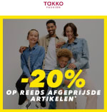20% extra kassakorting op afgeprijsde artikelen bij Takko Fashion