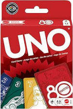 Jeu de cartes Rouge Rubis 80 ans Mattel - UNO à 3,64€