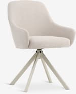 Eetkamerstoel ROSTRUP draaivoet beige stof voor €55 bij JYSK