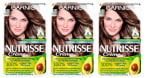 3 Unidades de Garnier Nutrisse Creme Coloración Nutritiva Permanente, Tinte 100 por ciento Cobertura de Canas con 5 Aceites, Color 5 Castaño Claro por 7.86€