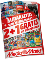 2+1 gratis op alle games bij Mediamarkt