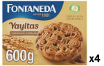 4 Cajas de Fontaneda Yayitas Galletas de 5 Cereales con Pepitas de Chocolate con Vitamina B1 B2 B3 B5 B6 y Hierro 600g por 10.92€