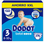 Dodot Bebé Seco Pack Ahorro, Tallas 3 a 6 por 37,95€