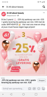 25% korting vanaf €35 + gratis verzending