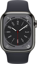 Apple Watch Series 8, 45mm, GPS + Cellular, RVS, Sportbandje Grafiet (Zwart) voor €599 bij Bol.com