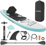 Tectake tabla paddle surf hinchable 2 en 1 set completo por 125,99€
