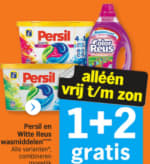 Vanaf vrijdag t/m zondag bij de Albert Heijn alle Persil en Reus 1+2 gratis!