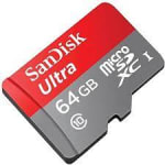 Refurbished - SanDisk 64GB Ultra Micro Memory Card for £5 at MyMemory