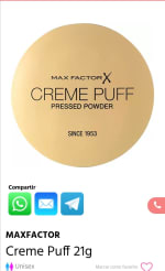 MAXFACTOR Creme Puff 21g por solo 4,69 €