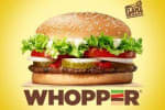 1+1 gratis op een Whopper bij BurgerKing via Deliveroo