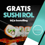 Gratis Sushirol bij je bestelling