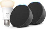 Pack 2 Echo Pop + Bombilla Philips Hue o Enchufe Smart Plug por 42,98€