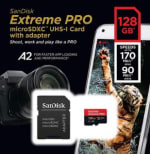 Tarjeta memoria microSDXC 128GB SanDisk Extreme PRO con adaptador SD por 25,95€