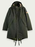 Long inside-quilted parka