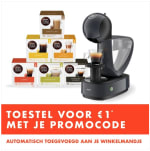 Dolce Gusto INFINISSIMA voor 1 euro dmv code (BELGIE)