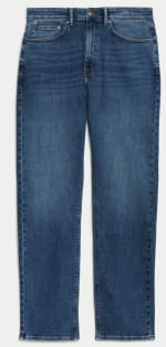 Men's Straight Fit 5 Pocket Crosshatch Stretch Jeans - £8