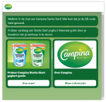 Gratis Campina Sterke Start Yoghurt Vanille of Aardbei via Cashback