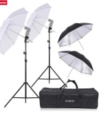 Andoer Off Camera Kit de paraguas suave giratorio con montaje en zapata para flash de doble flash Speedlight por 19,93€