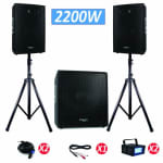 IBIZA SOUND - Pack 1515 Sonorisation 2200W Caisson bi-amplifié Enceintes pour 499,90 € chez Rueducommerce