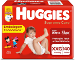 Fralda da Huggies Supreme Care XXG com 140 uni - R$ 158,31