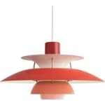 Louis Poulsen PH 5 Hanglamp - Rood voor €531,30 bij dmLights