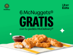 6 mc nuggets gratis al pedir con eats