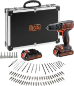 Black&Decker BDCDC18BAFC-QW 18 volt schroef-/boormachine met 2 accu's, 80 acc. en flightcase voor €49,95 na cashback bij Bol