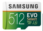 Samsung EVO Select de 512 GB microSD por 55,19€