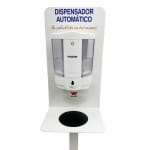 Dispensador de gel con peana para empresas, locales, restaurantes, etc.