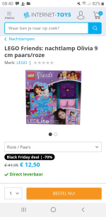 Lego frends nachtlamp