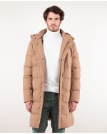Abrigo Acolchado Largo Franela El Ganso Hombre Beige por solo 69,90€