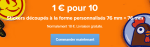Lot de 10 stickers personnalisés de 76mm * 76mm à 1€