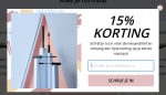 15% korting na aanmelden van de nieuwsbrief
