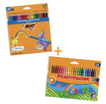 BIC Pack Material Escolar Set de Coloreado 24 Lápices de colores Evolution y 24 Cera por solo 6,76€