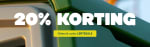 20% korting op alles bij Omlet