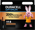 Duracell Optimum AA - alkaline batterijen - 1,5V, LR6 - 8 stuks voor €5,70 bij Amazon
