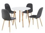Comedor Eames 4 Sillas Blanco Con Gris por $129.990