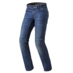 REV&'IT - Austin motorjeans in moderne blauwe wassing. voor €99,95