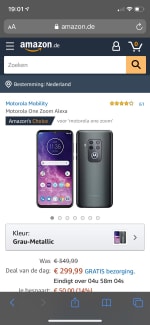 Motorola One Zoom Alexa voor €299,99