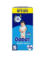 Dodot Bebé Seco Talla 5 pañales 108 por 25,61€