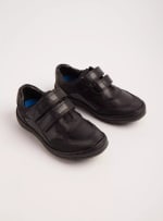Garner a black leather twin strap school shoes for infants available at Argos for £4.50