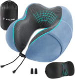 Almohada de Viaje Ortopédica - Máscara de Ojos-tapones y bolsa por 12,28€